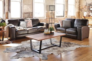 Caprizi 2 Piece Leather Lounge Suite by Debonaire Furniture
