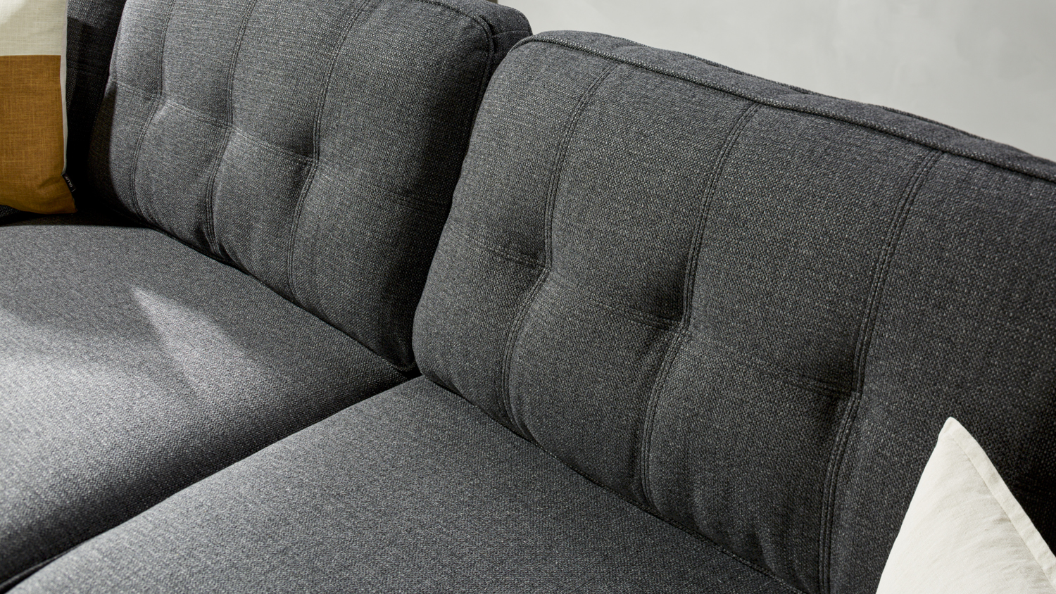 Corro 4 Seater Fabric Corner Lounge Suite - Dark Grey