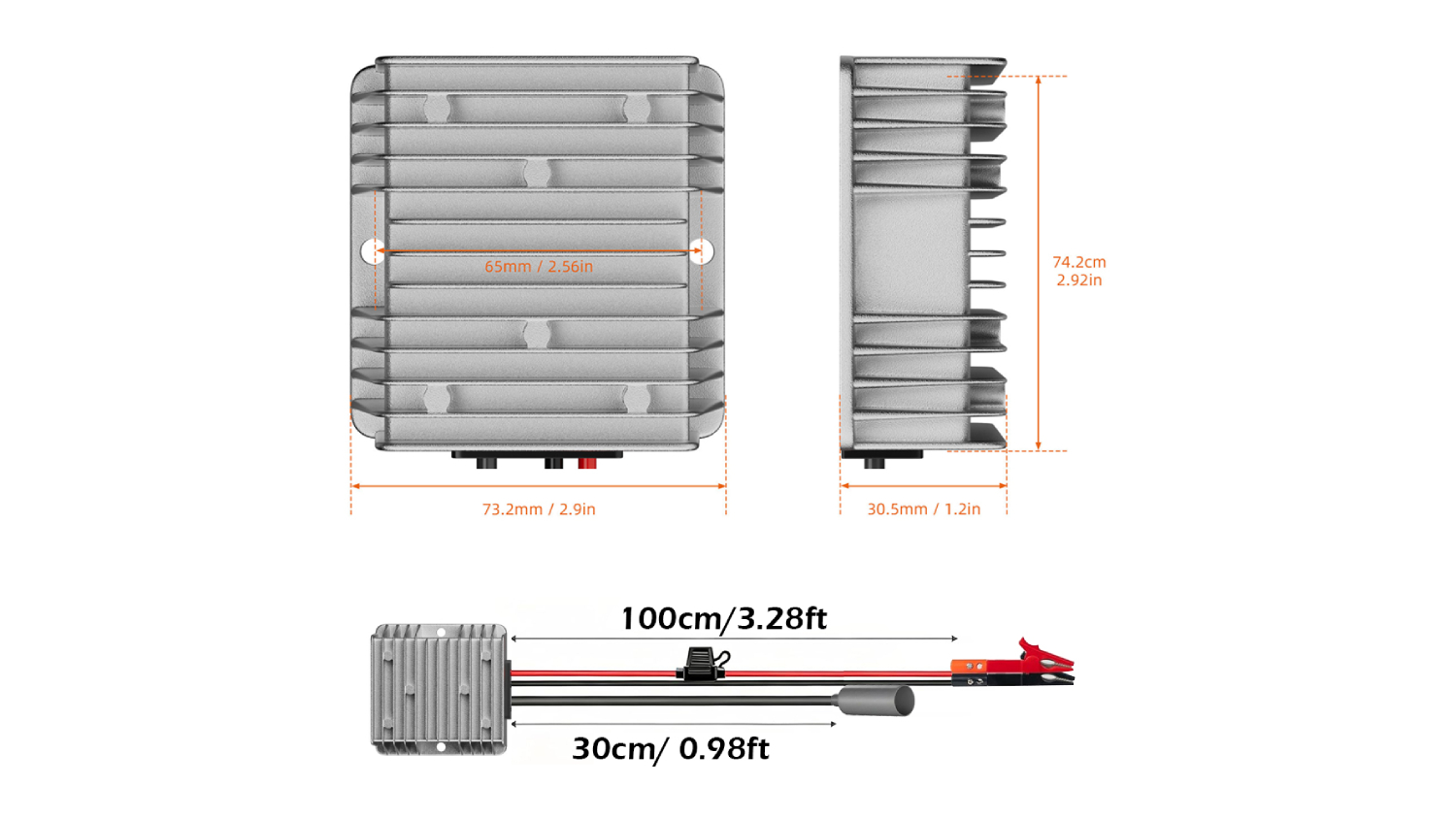 Air Vision Systems Starlink Gen3 Step-Up Converter with Alligator Clips