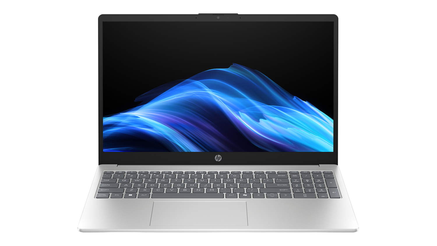 An HP 15.6" Laptop in a stylish natural silver colour
