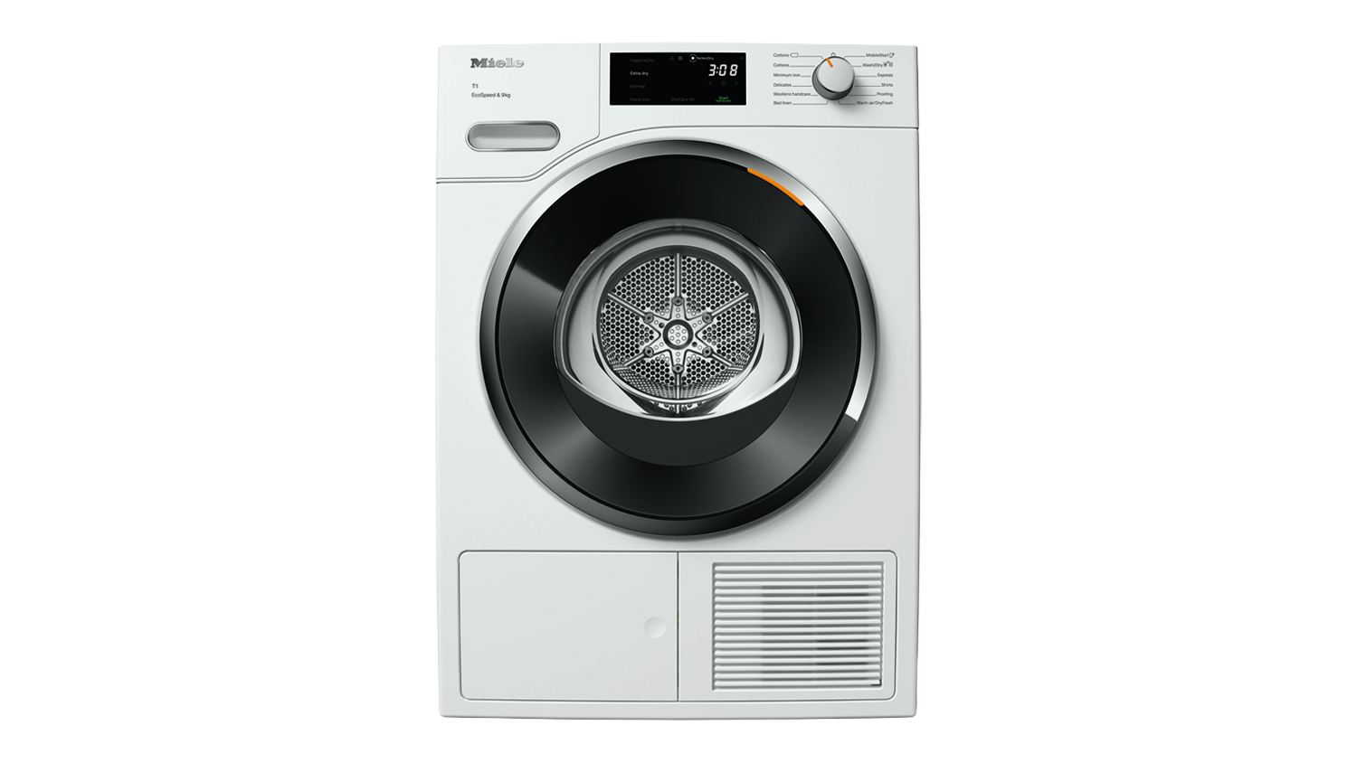 Miele 9kg Heat Pump Dryer in a sleek white colour