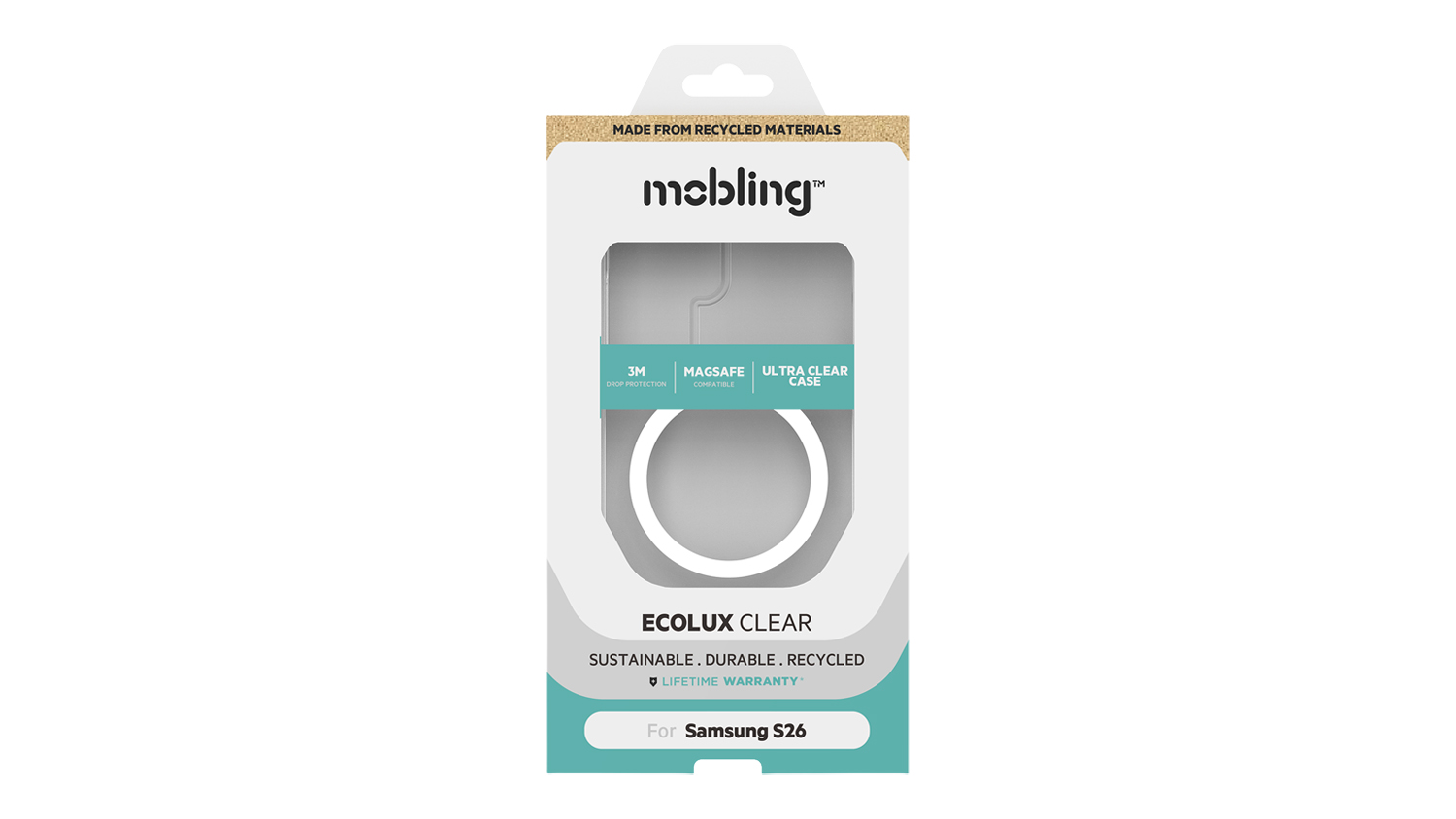 Mobling Ecolux Magsafe Case for Samsung Galaxy S26 - Clear
