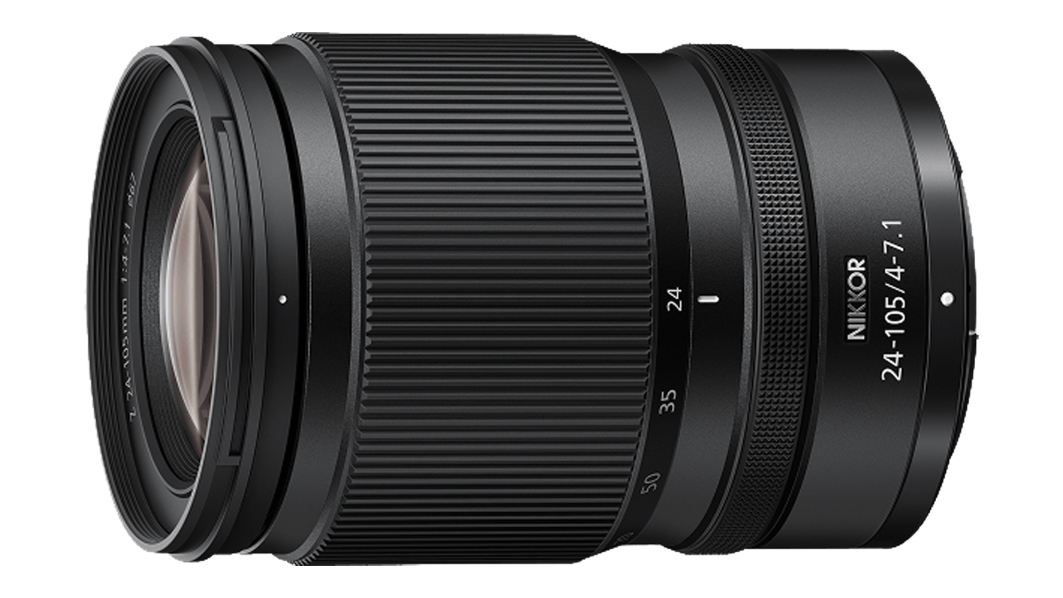 A black Nikon Nikkor Z 24-105mm f/4-7.1 Lens
