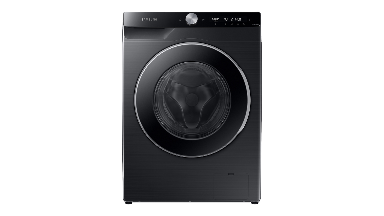 A front view of the Samsung 11kg Front Loader Smart Washing Machine