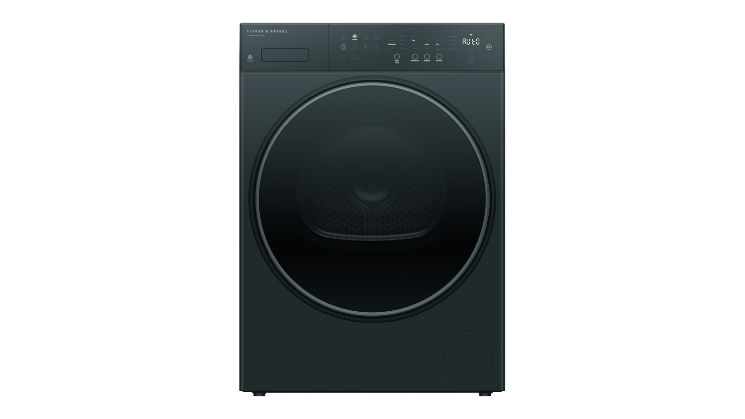 Fisher & Paykel Series 5 10kg Heat Pump Smart Dryer in a sleek dark grey colour