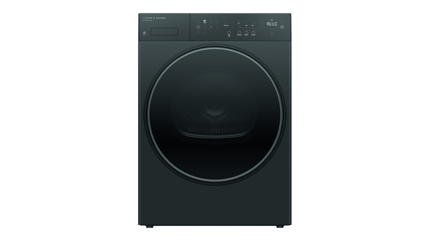Fisher & Paykel Series 5 8kg Heat Pump Smart Dryer in a sleek dark grey colour