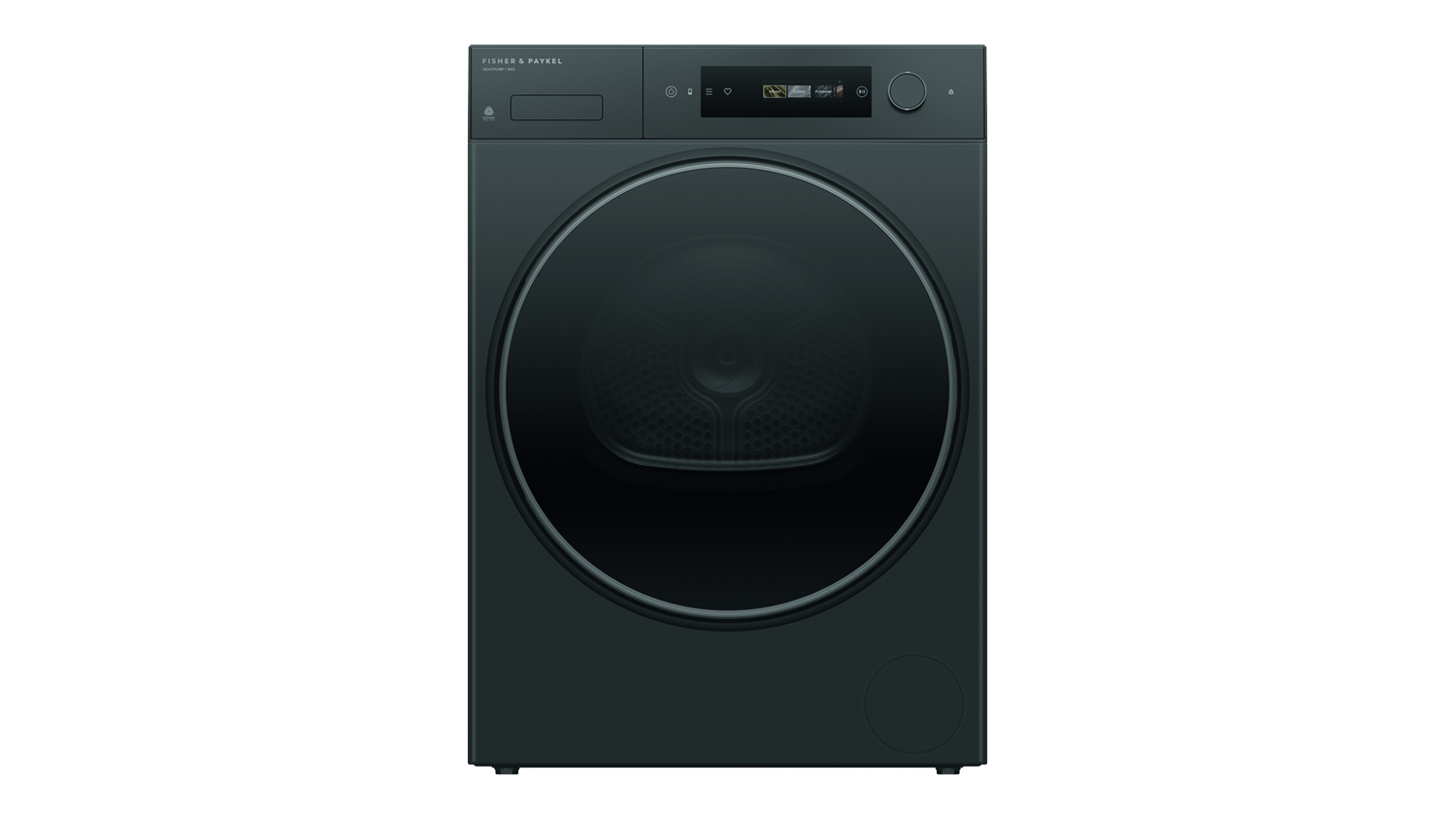 Fisher & Paykel Series 7 9kg Heat Pump Smart Dryer in a sleek dark grey colour