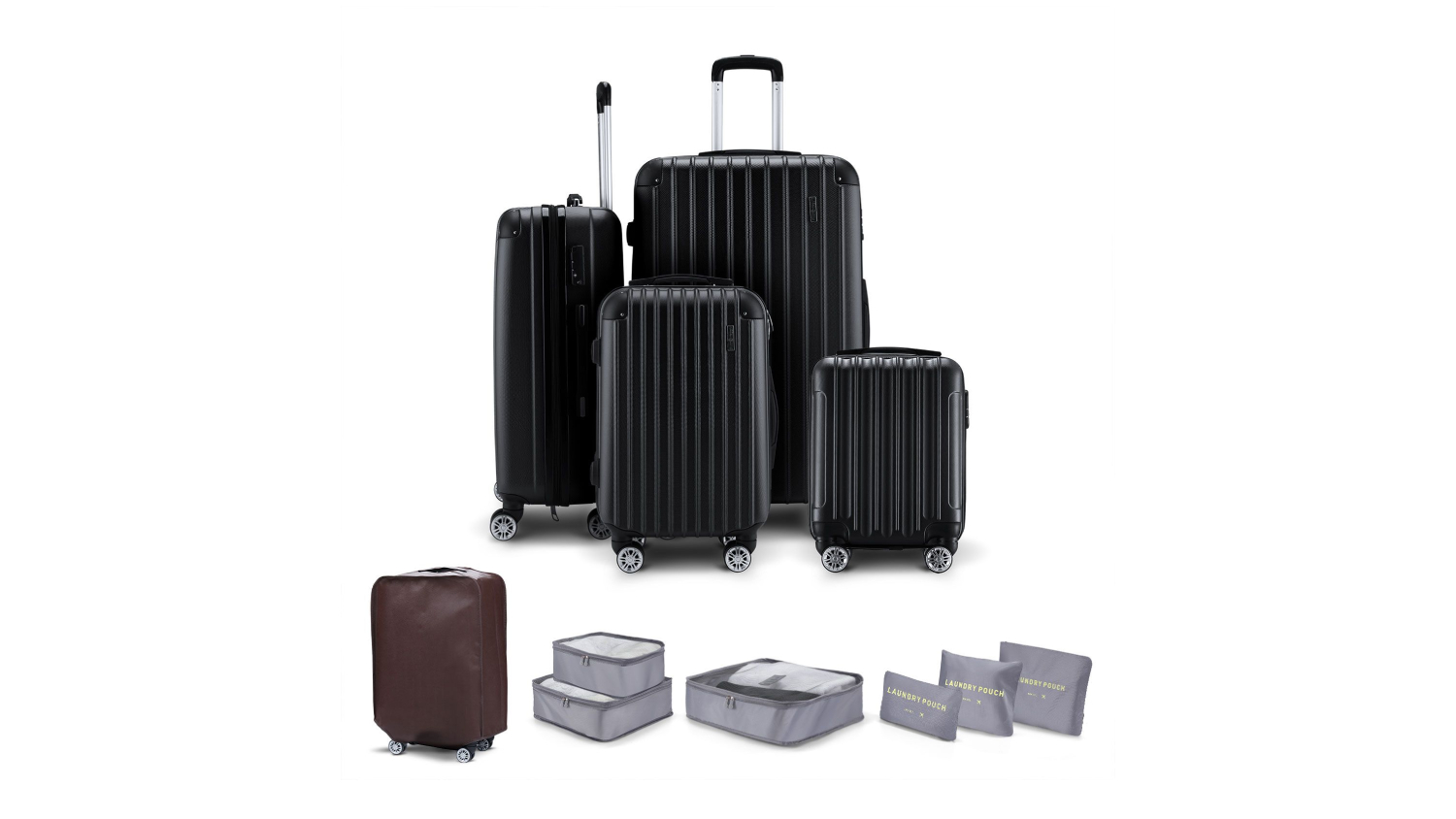 Buon Viaggio Hardshell Luggage Case Set 4pcs. - Black