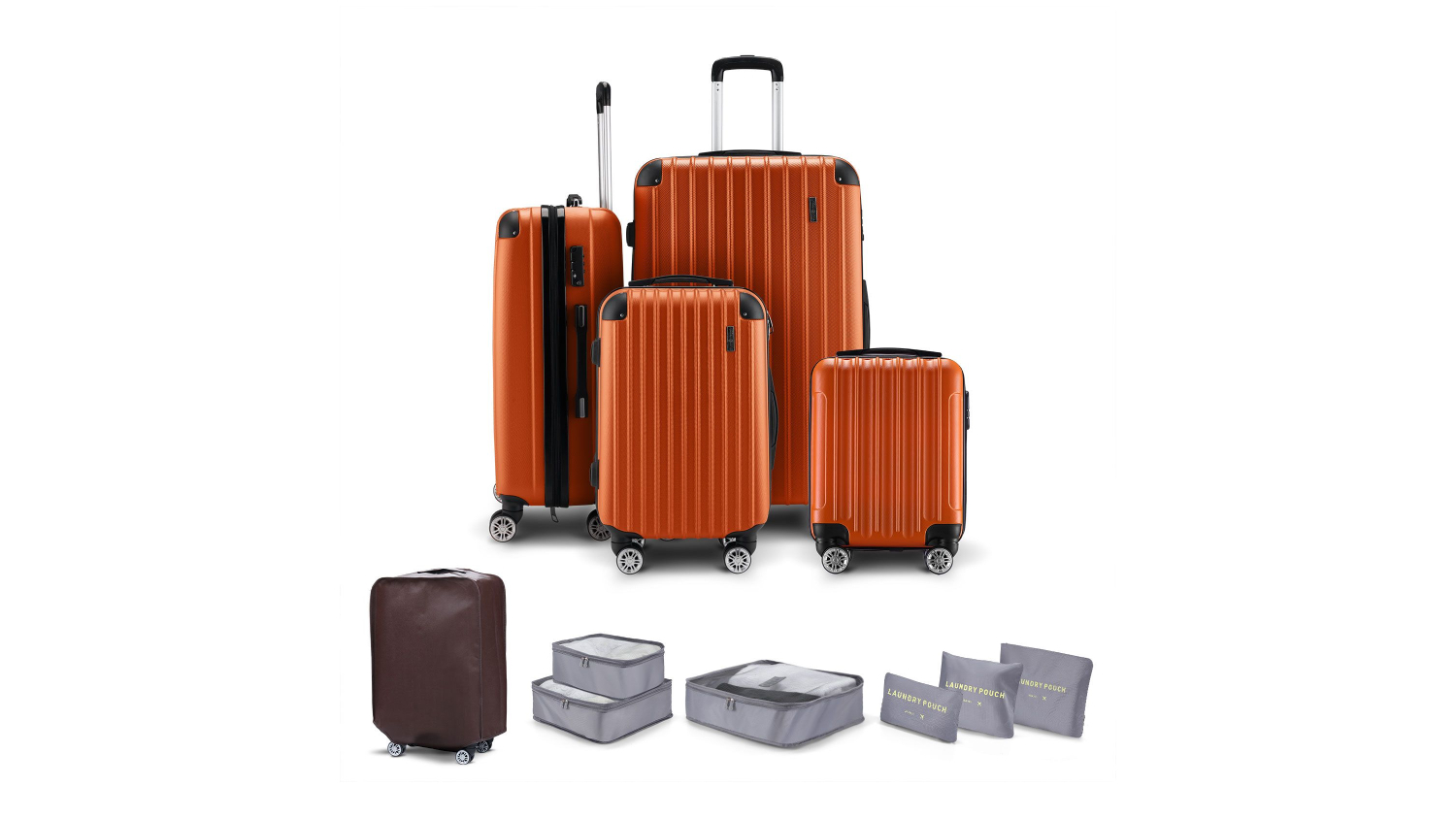 Buon Viaggio Hardshell Luggage Case Set 4pcs. - Orange