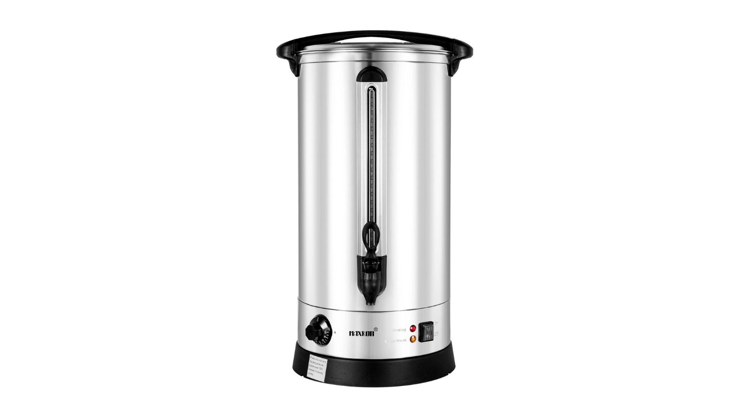 Maxkon Insulated Hot Liquid Urn 27L with front tap and temperature controls