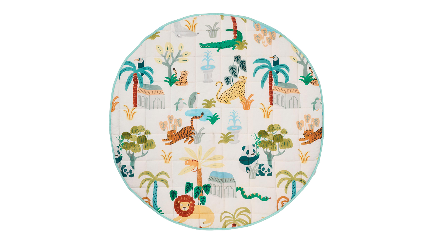 Creatures Great and Small 120cm Round Playmat by Linen House Kids