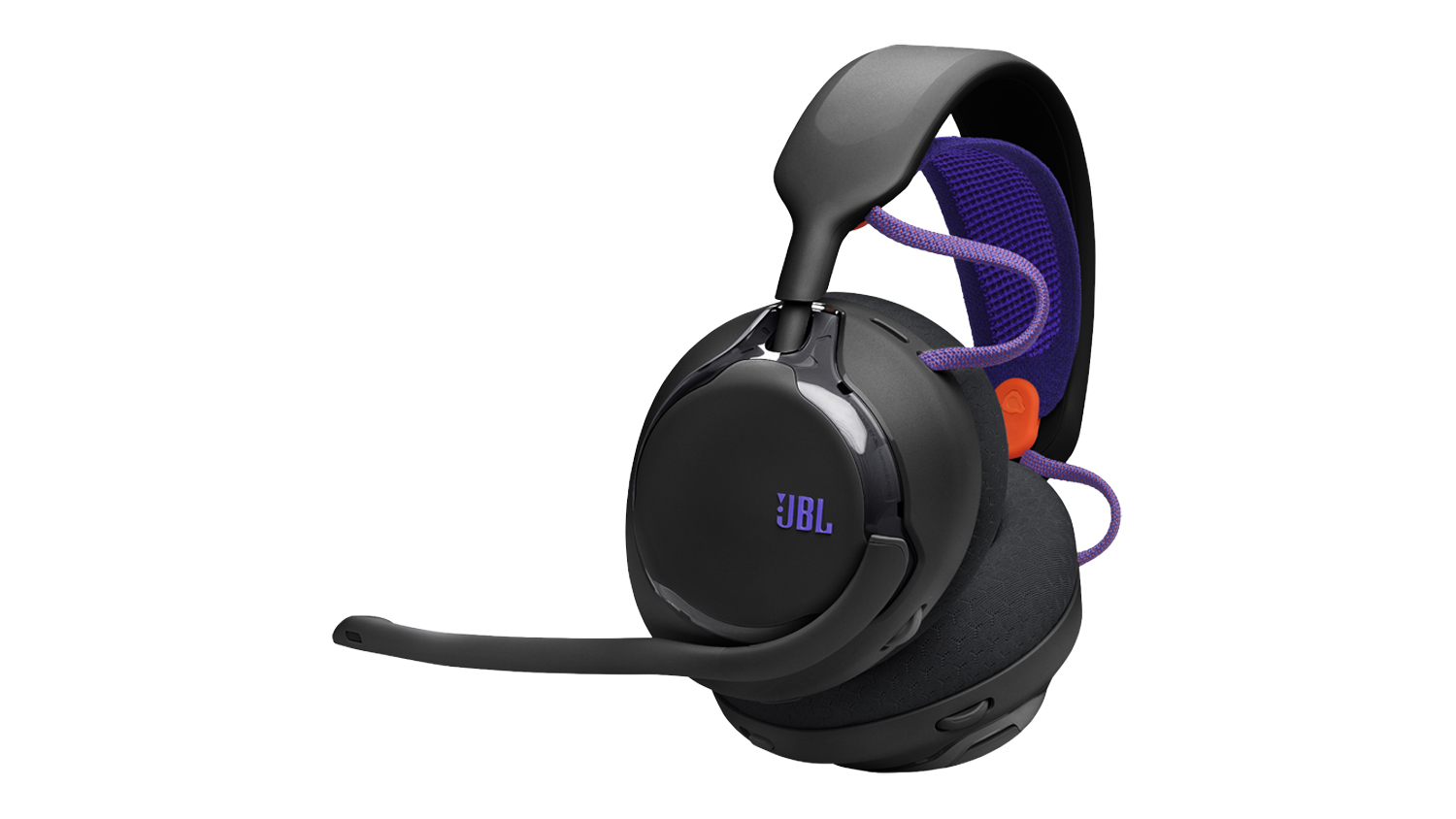 A black JBL Quantum 650 Gaming Wireless Over-Ear Headset