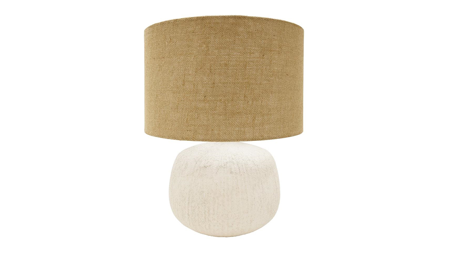 A view of the Lina White Ceramic Table Lamp