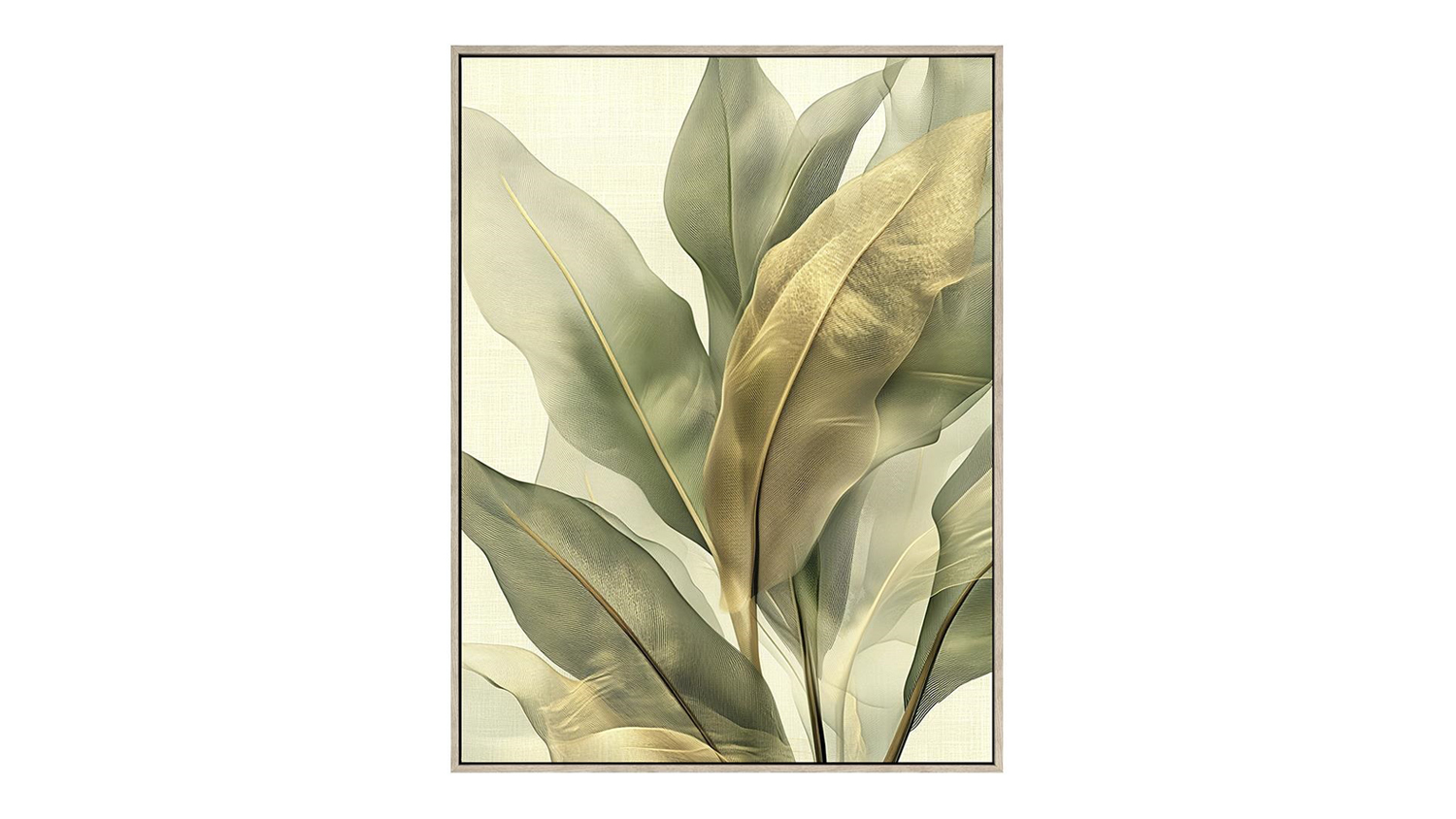 A Green Leaves A Framed Art in a 80 x 100cm size