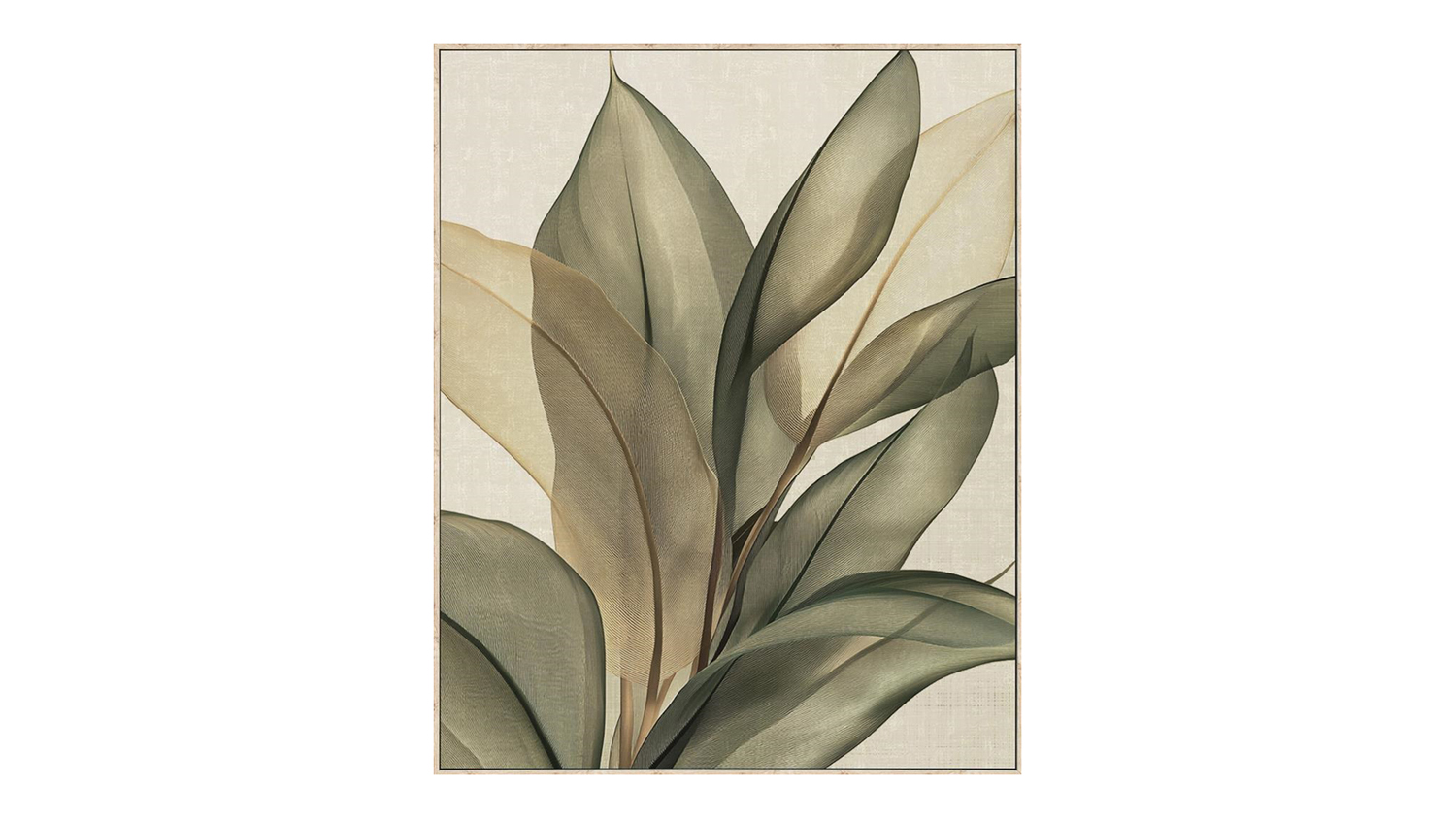 A Green Leaves B Framed Art in a 80 x 100cm size