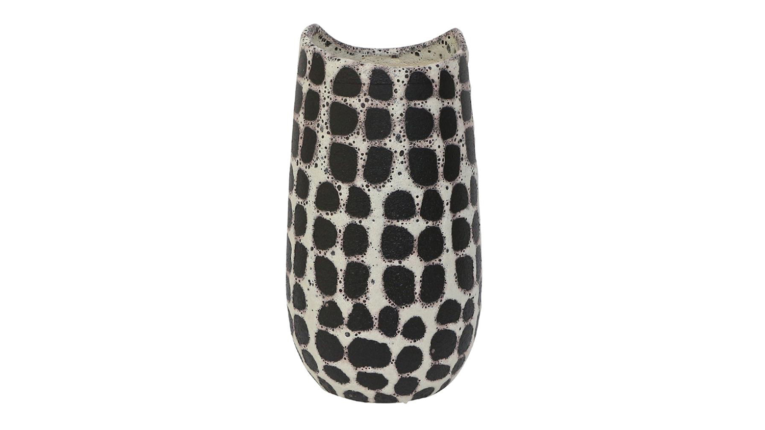 A view of the Odette Black/White Ceramic Vase