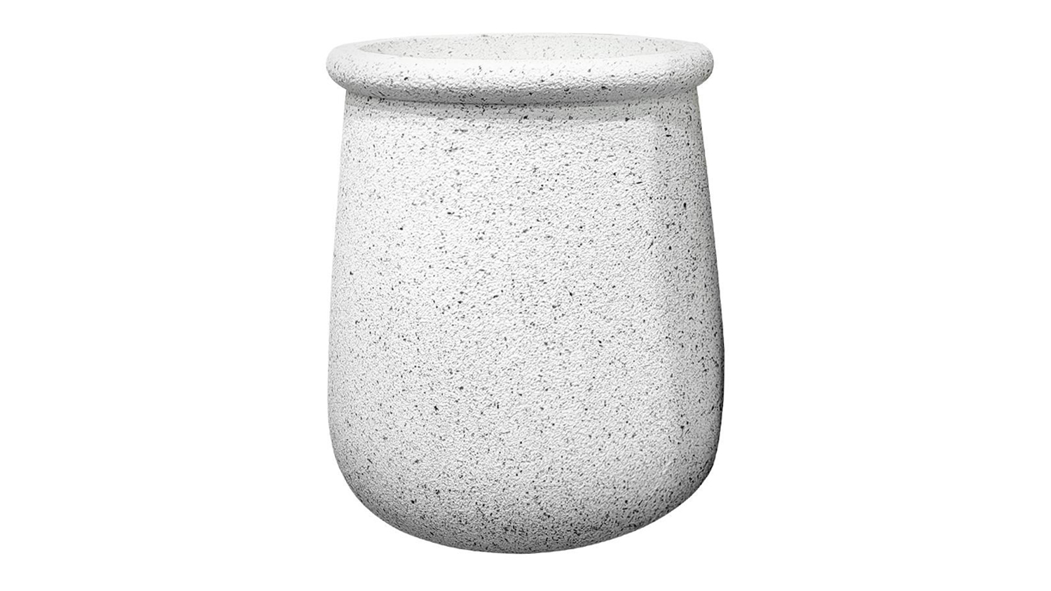 A view of the Rollie White Speckle MGO Planter