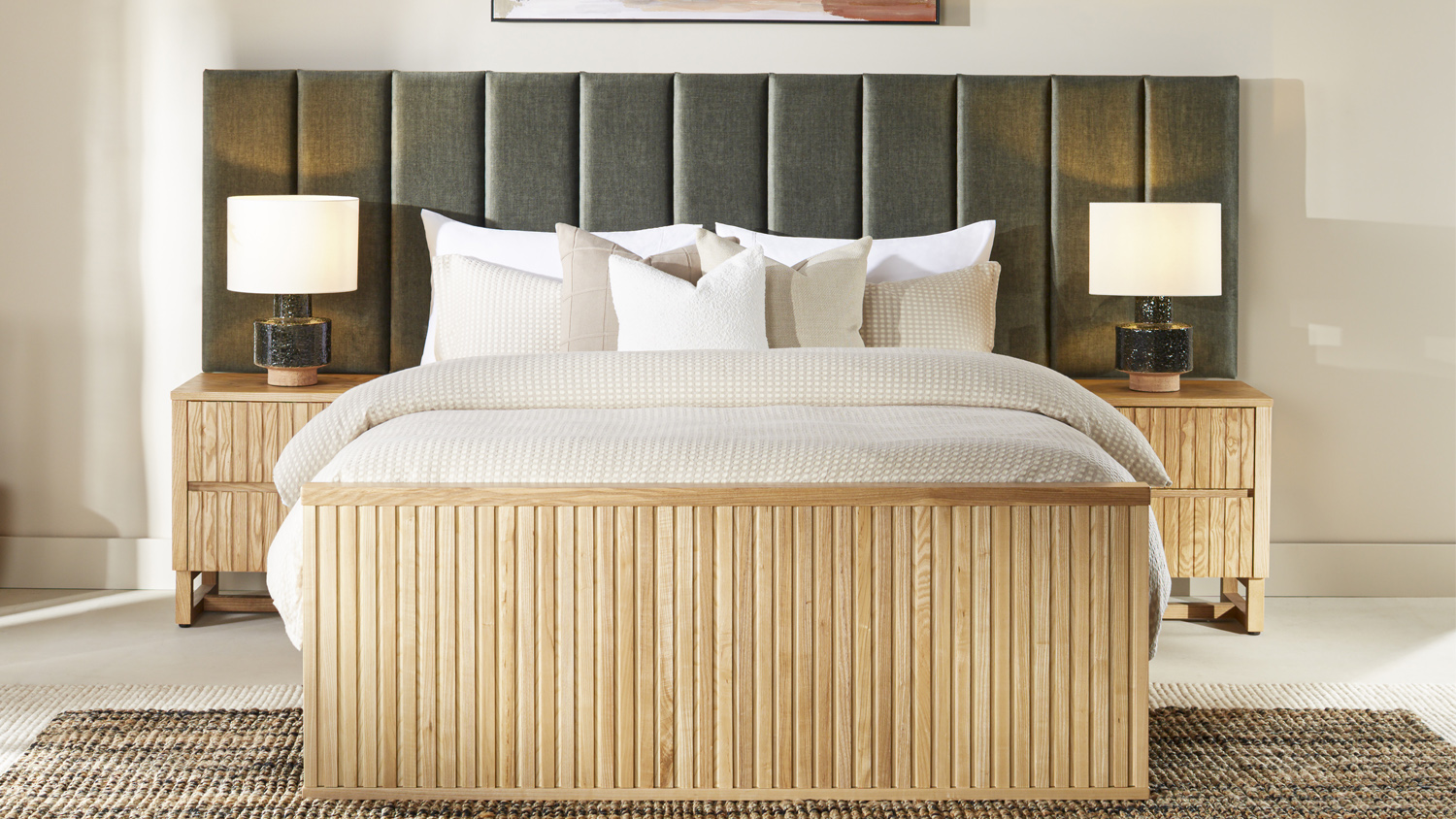 Akaroa Queen Upholstered Extended Bed Frame