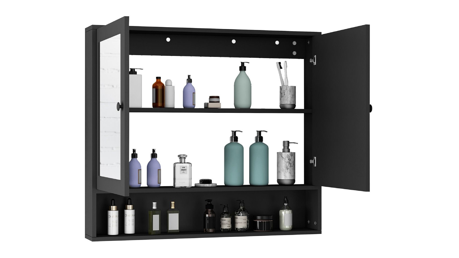Luxsuite Wall Mounted Toiletries Cabinet with Mirror