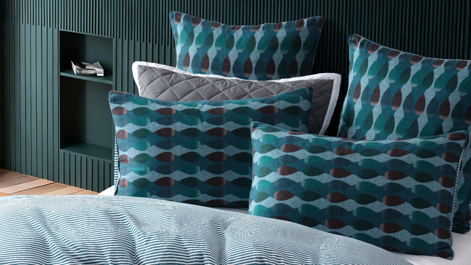 Hudson Teal Duvet Cover Set by Logan & Mason