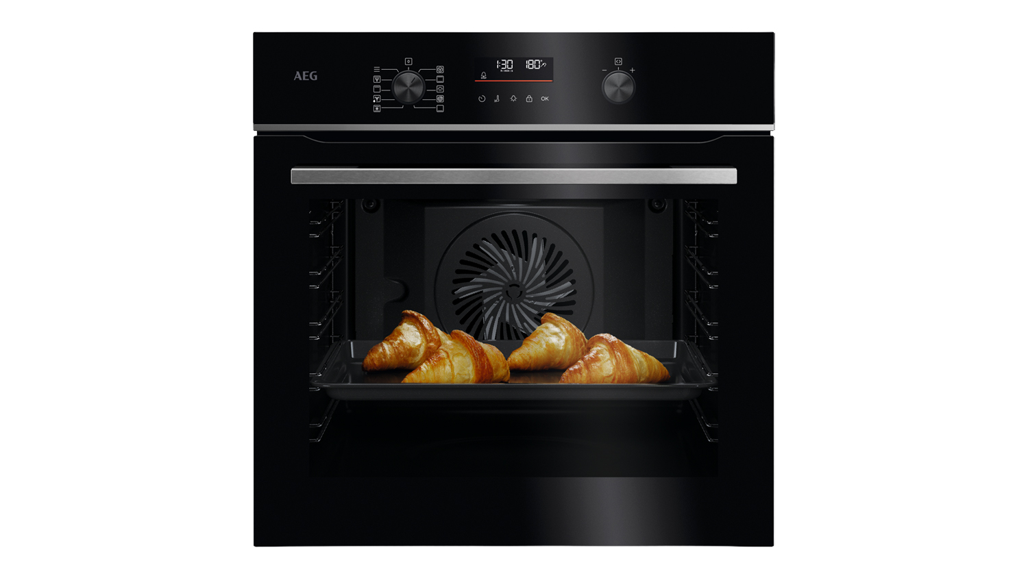 A black AEG 5000 Series 60cm Built-In Oven