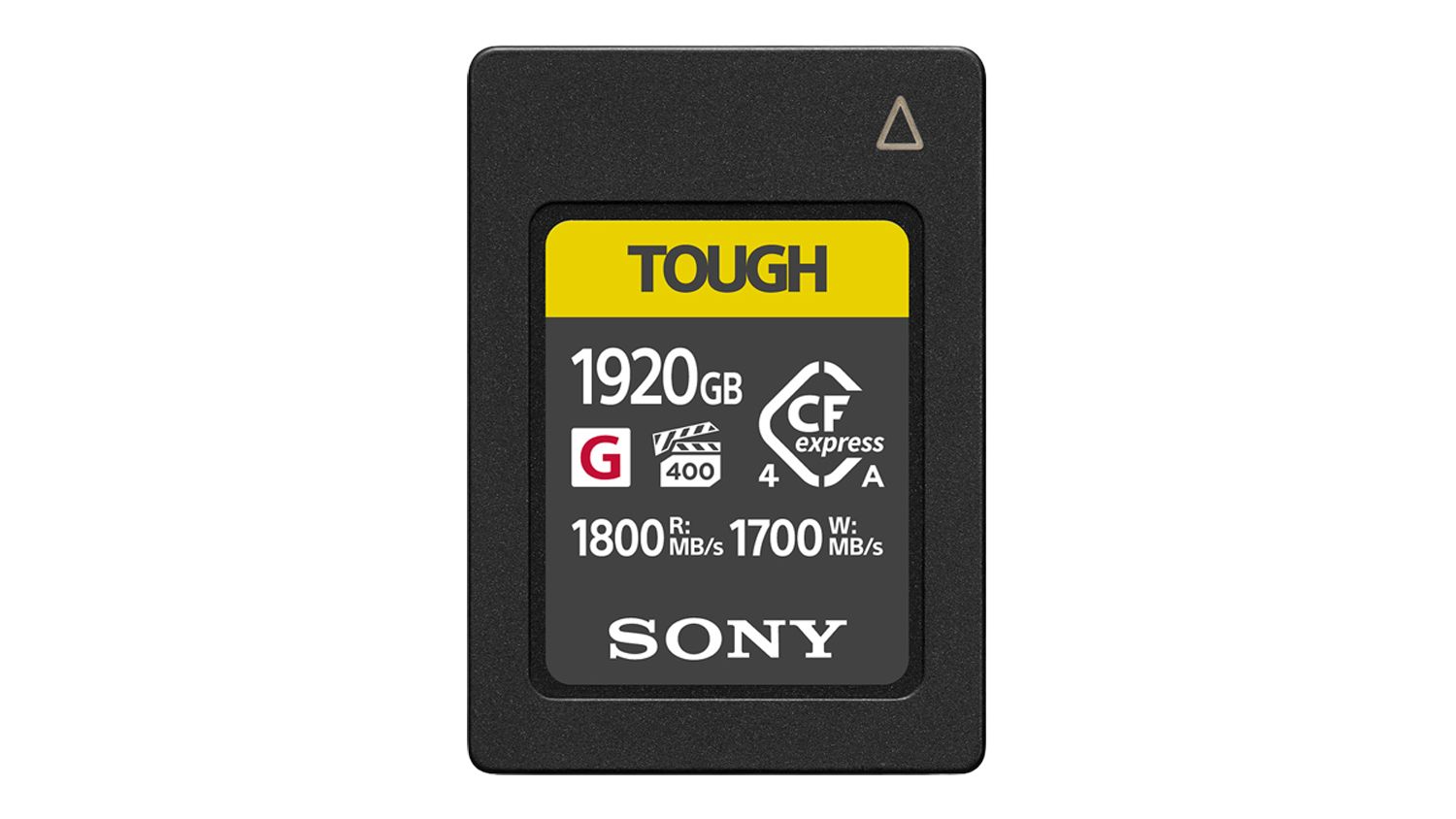 A Sony CEA-G Series CFexpress Type A Memory Card in a 1920GB capacity