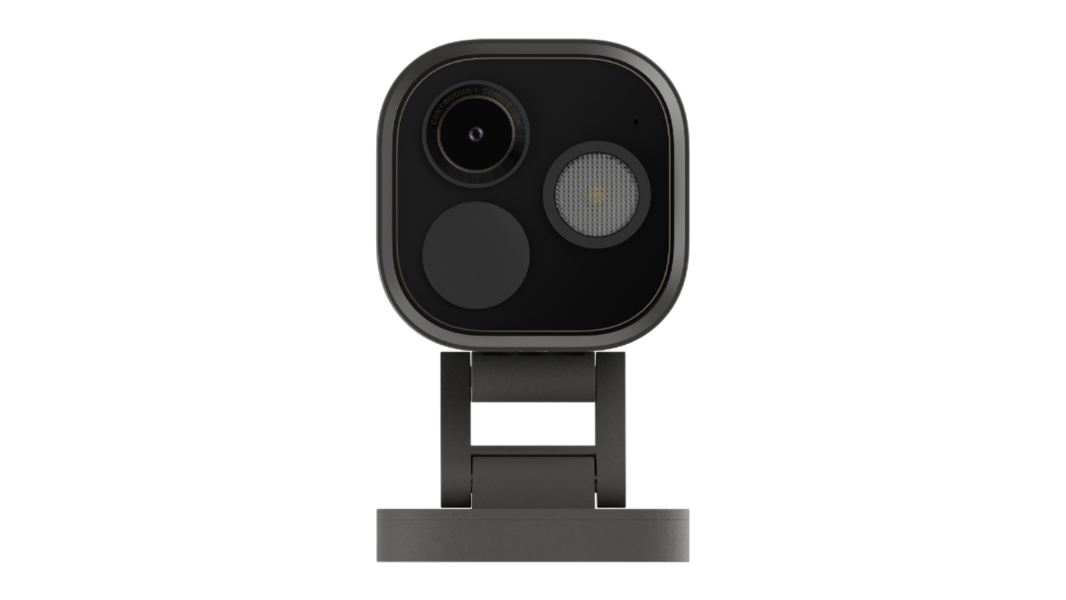 Front view of a compact square Aqara G5 Pro Smart Outdoor Security Camera with Wi-Fi Support on a small stand