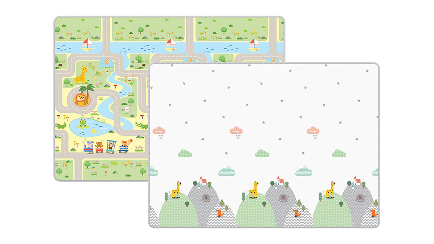 A view of the playmat's two sides