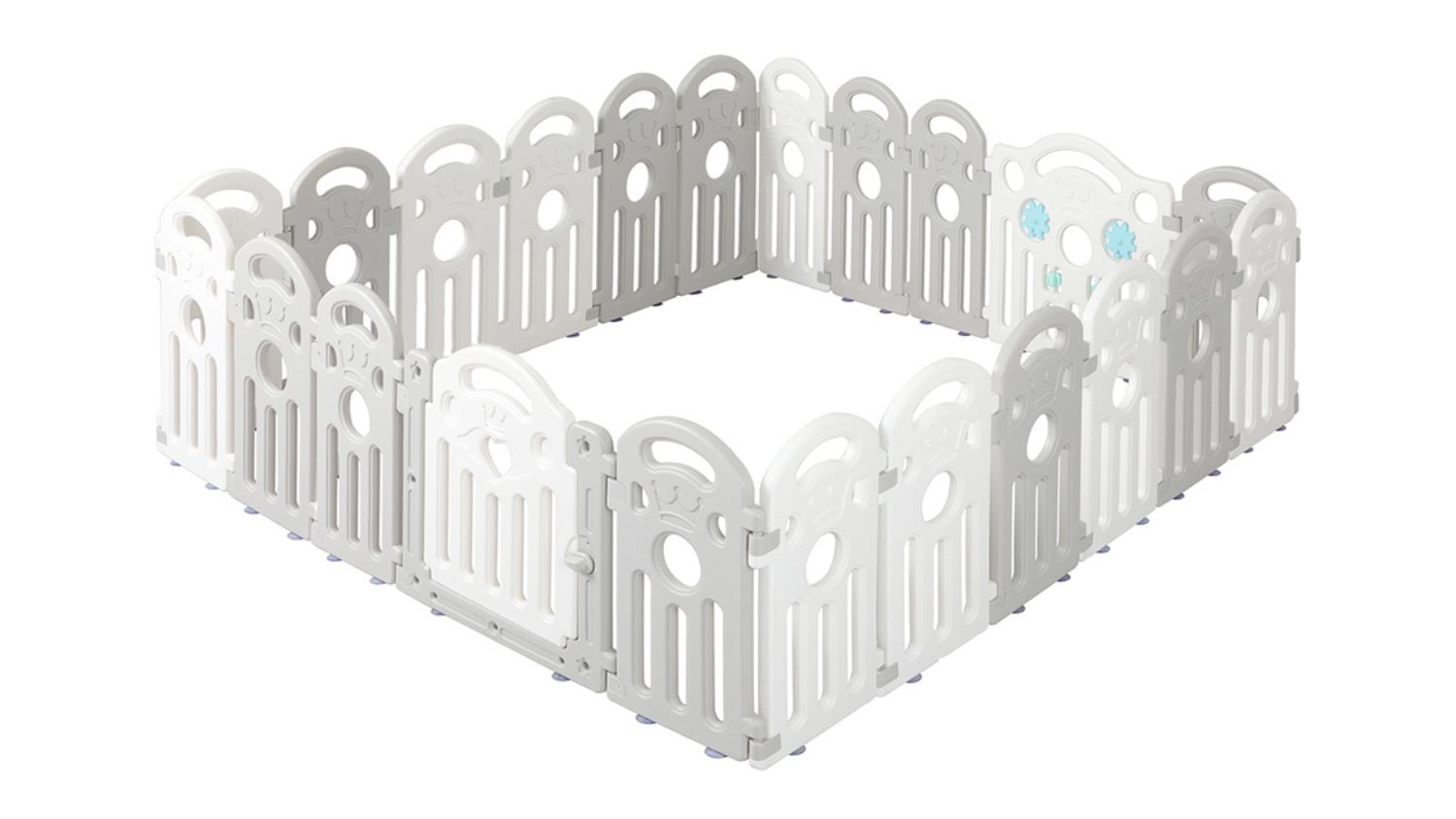 Bopeep Plastic Baby Safety Playpen 22pcs. - Winter Tones