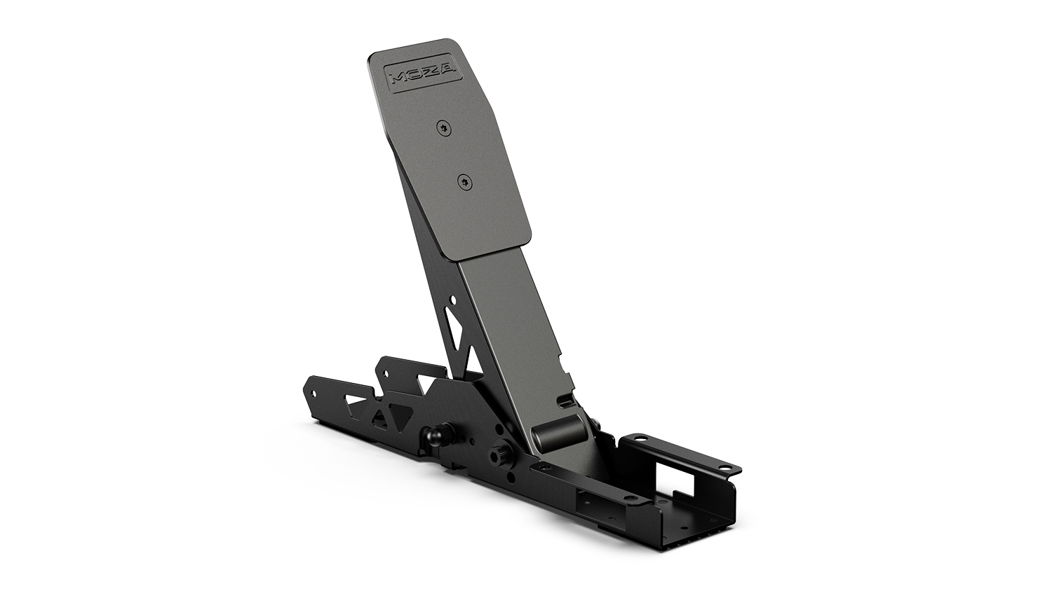 A Moza SR-P Lite Clutch Pedal in a sleek black colour