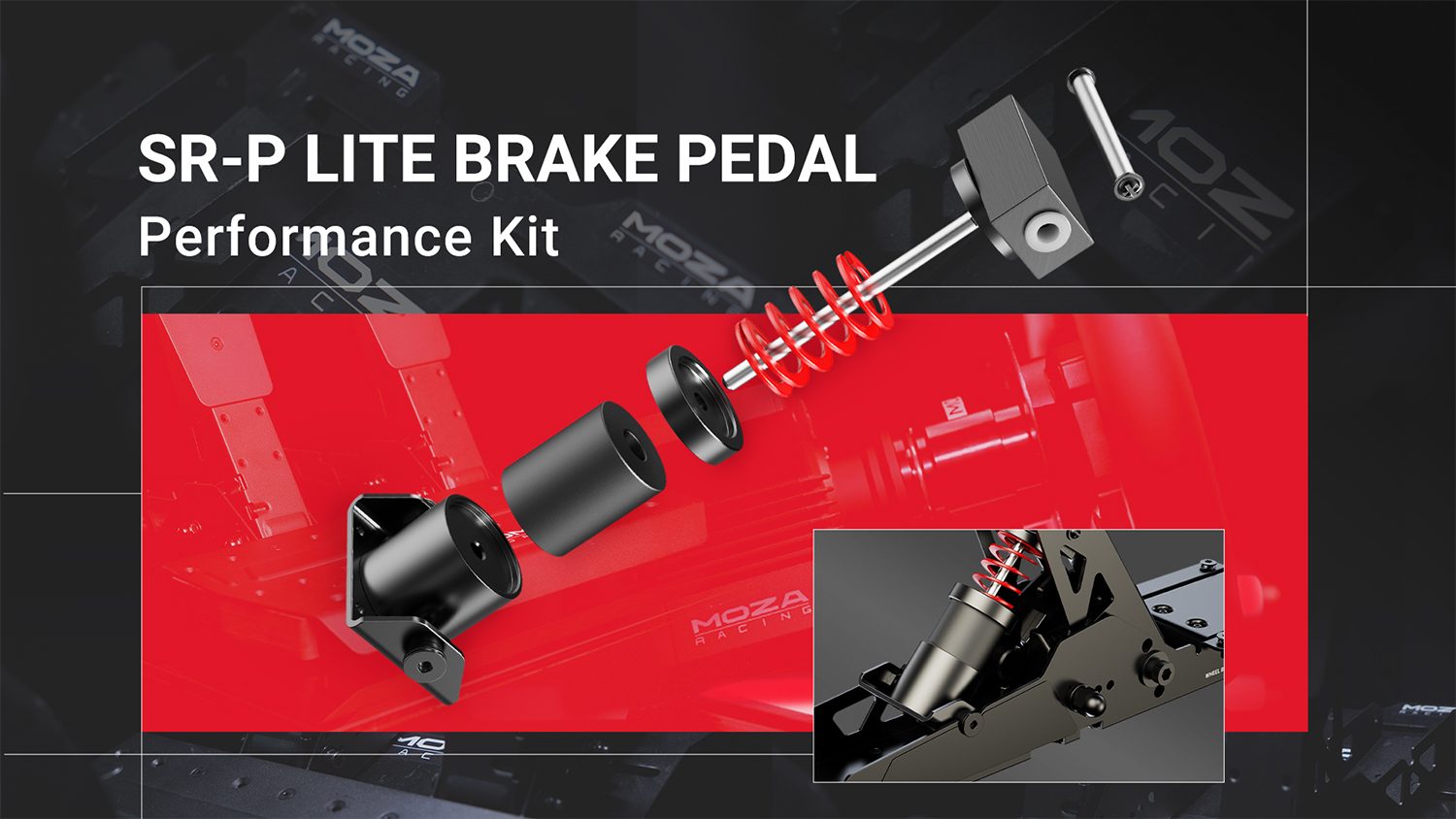 Moza SR-P Lite Brake Pedal Performance Kit - Black (RS22)