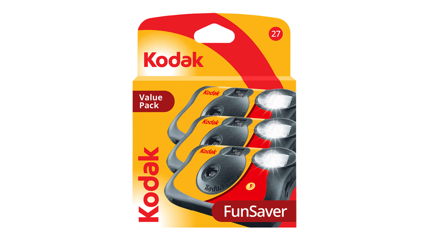 A view of the 3-Pack Kodak OTUC Disposable Film Cameras