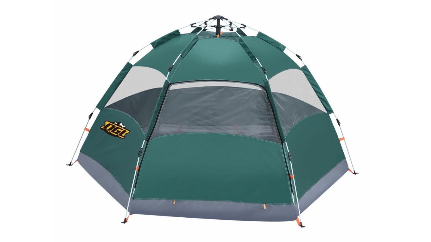 OGL Pop-Up 4 Man Camping Tent with Ventilation, Carry Case 240 x 240 x 135cm