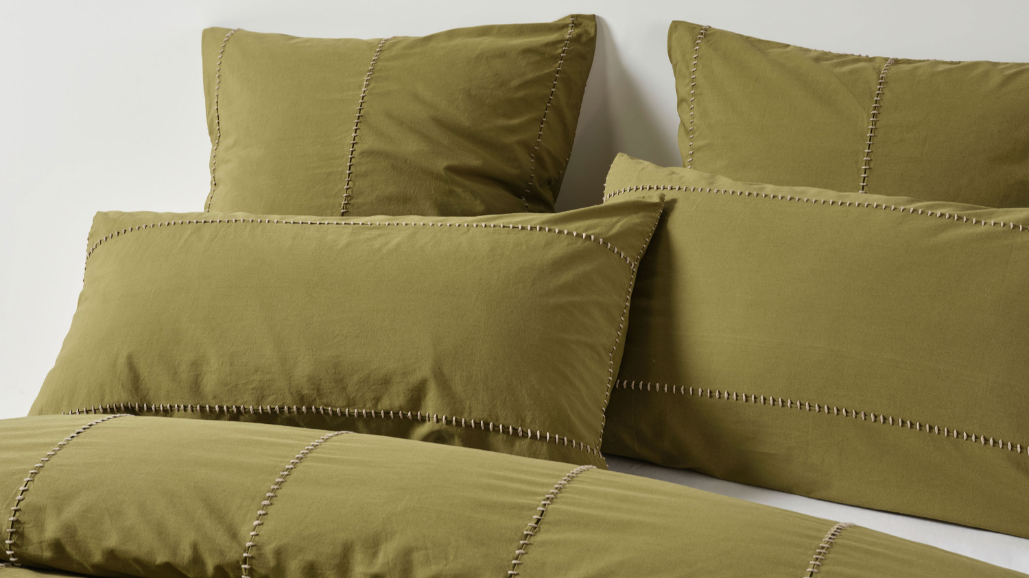 Jerome Olive Duvet Cover Set by Linen House