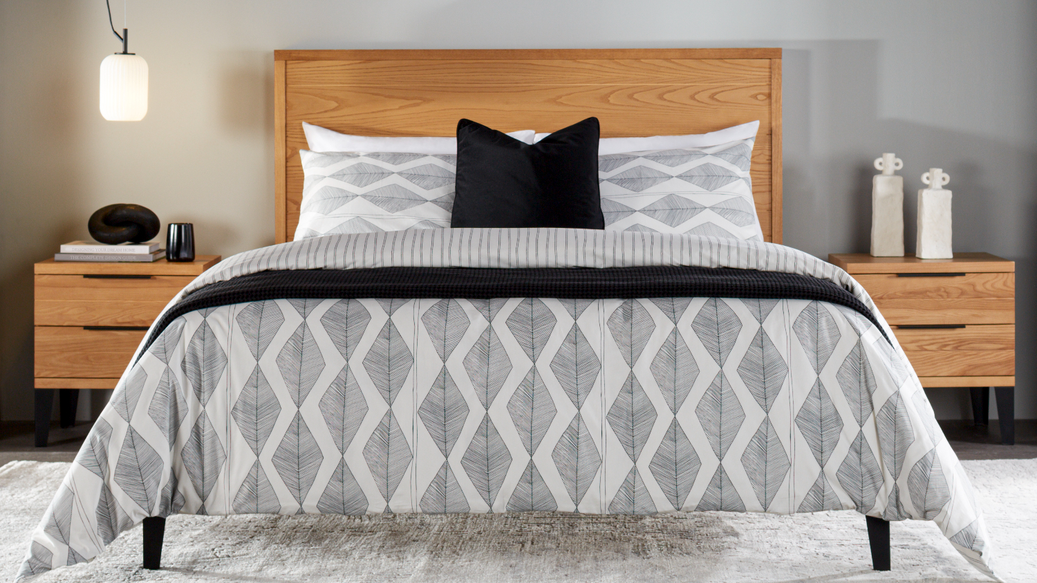 An Abstract Diamond Duvet Cover Set by L'Avenue