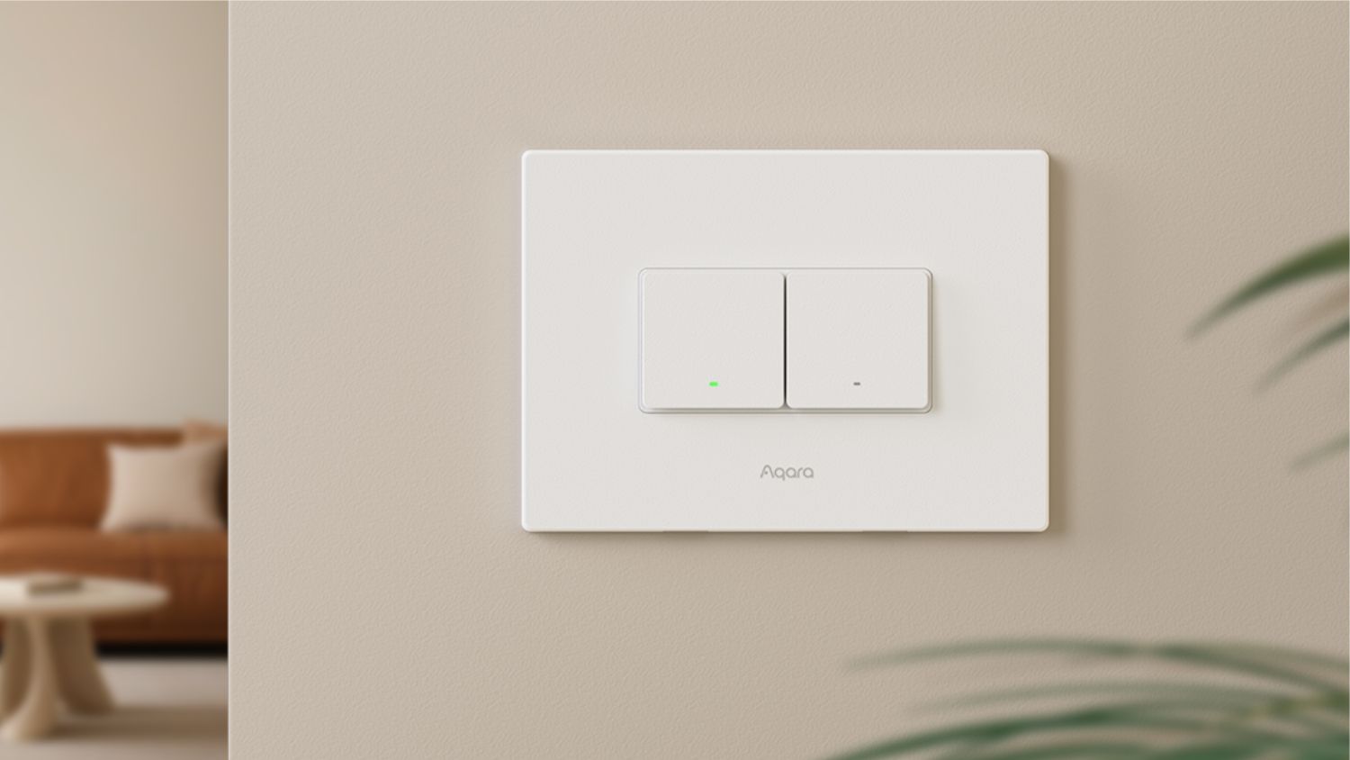 Aqara H2 Horizontal Smart Light Switch (2 Button, 1 Channel)