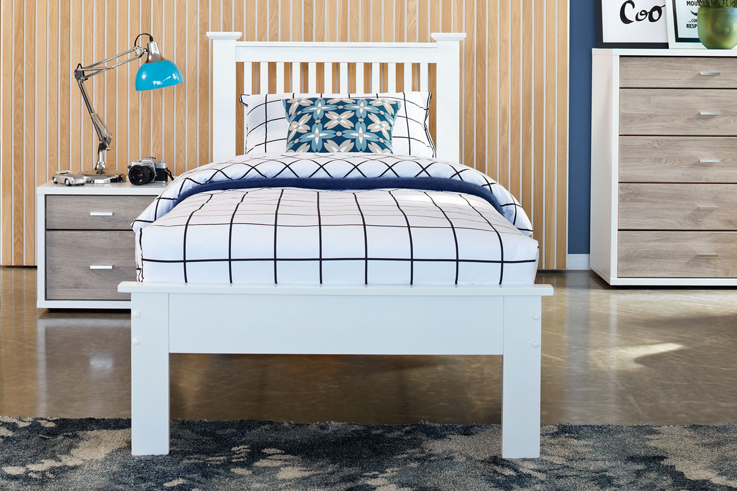 Aston King Single Bed Frame by Nero Furniture Harvey Norman New Zealand