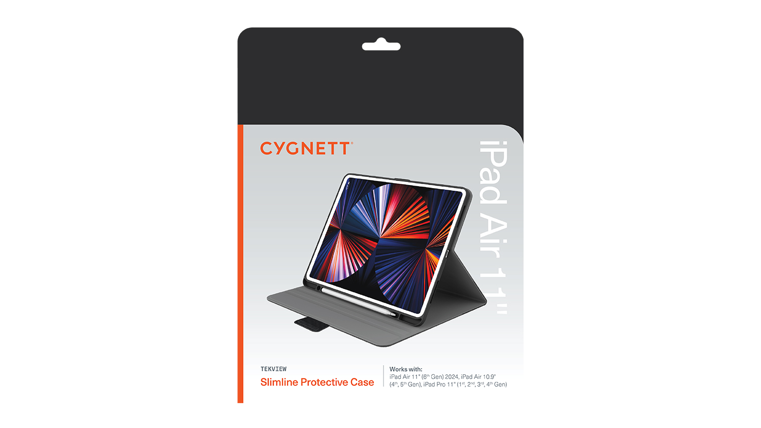 Cygnett TekView Case for iPad Pro 11" (Gen1-4)/Air 10.9" M4/M3/M2 - Black (CY5861TEKVI)