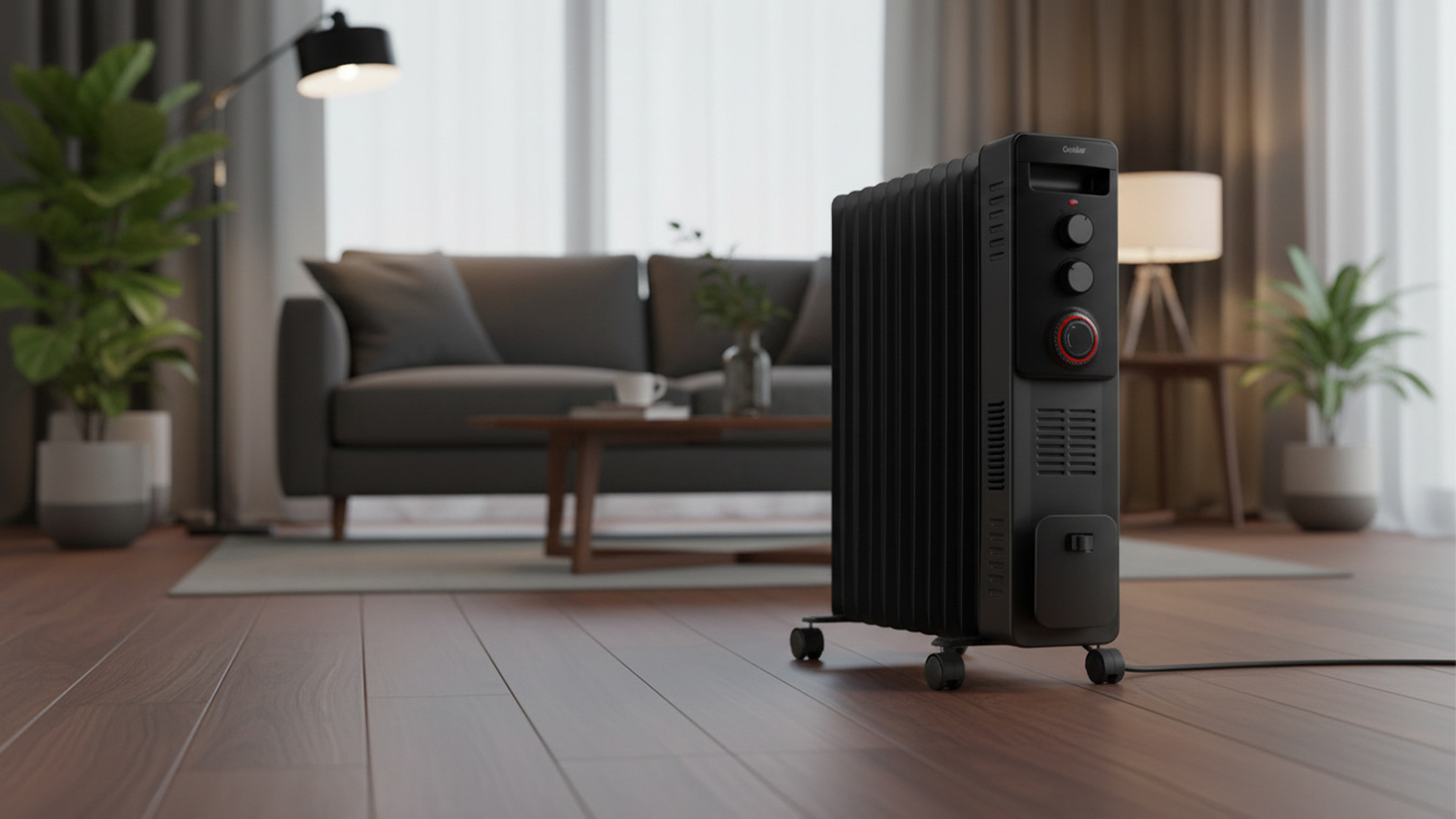 Goldair 2400W 11 Fin Oil Column Heater with Timer & Turbo - Black (GOC1411TT)