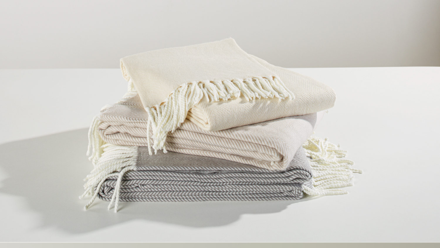 Chevron Ash Throw by Top Drawer