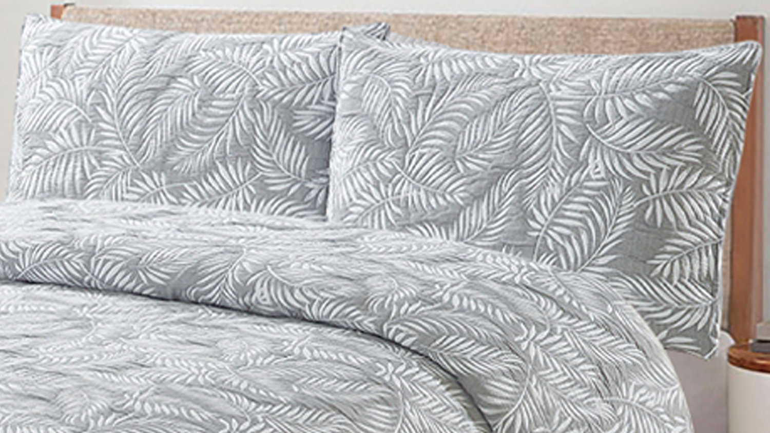 Fern Silver Coverlet Set by Top Drawer