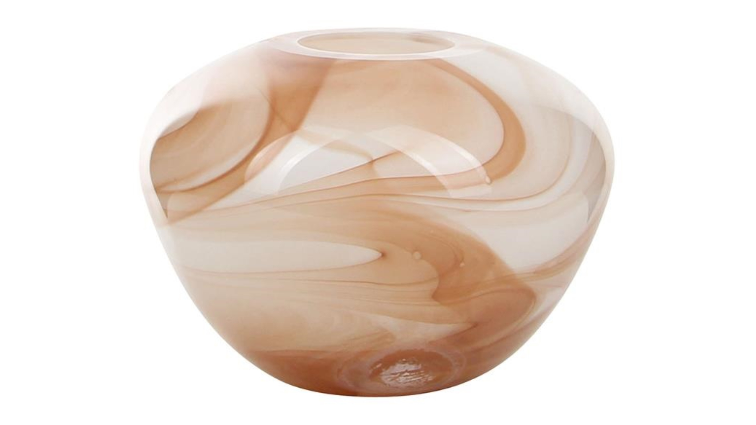 A view of the Carrie Mocha Swirl Glass Vase - 24 x 18cm