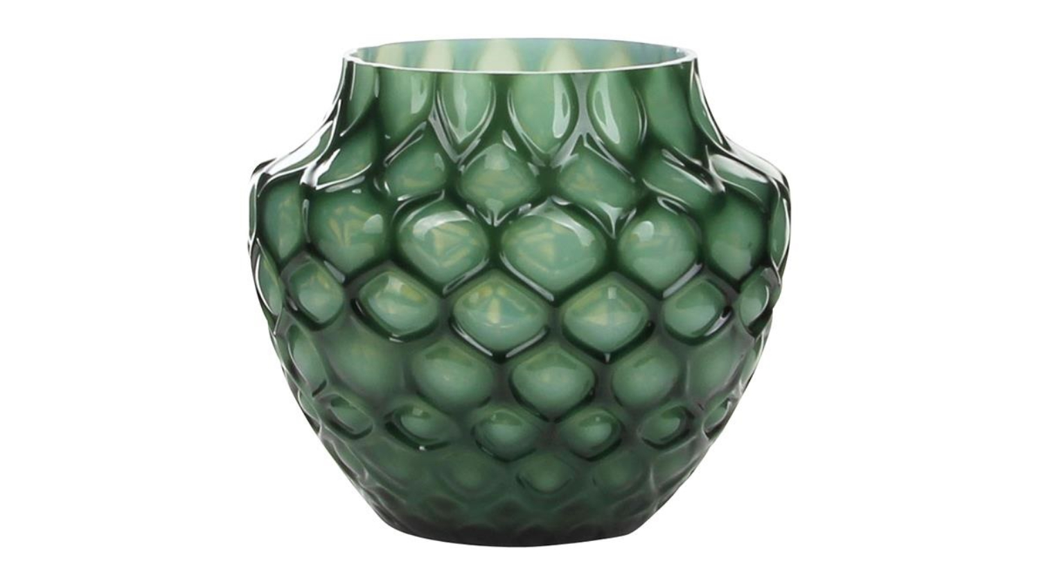 A view of the Darling Moss Glass Vase