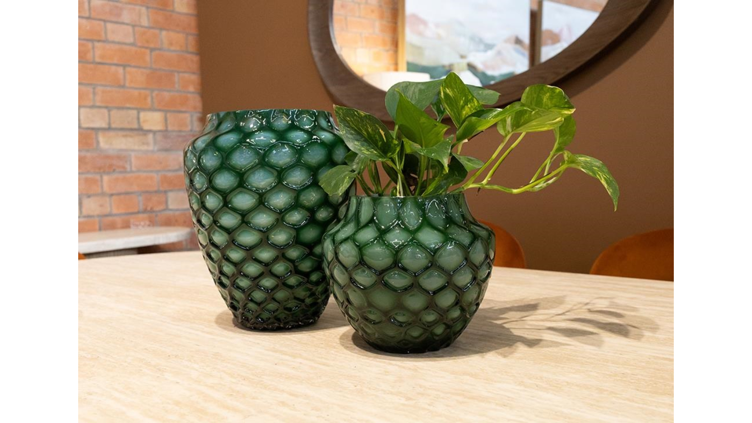 Darling Moss Glass Vase - 23 x 28cm