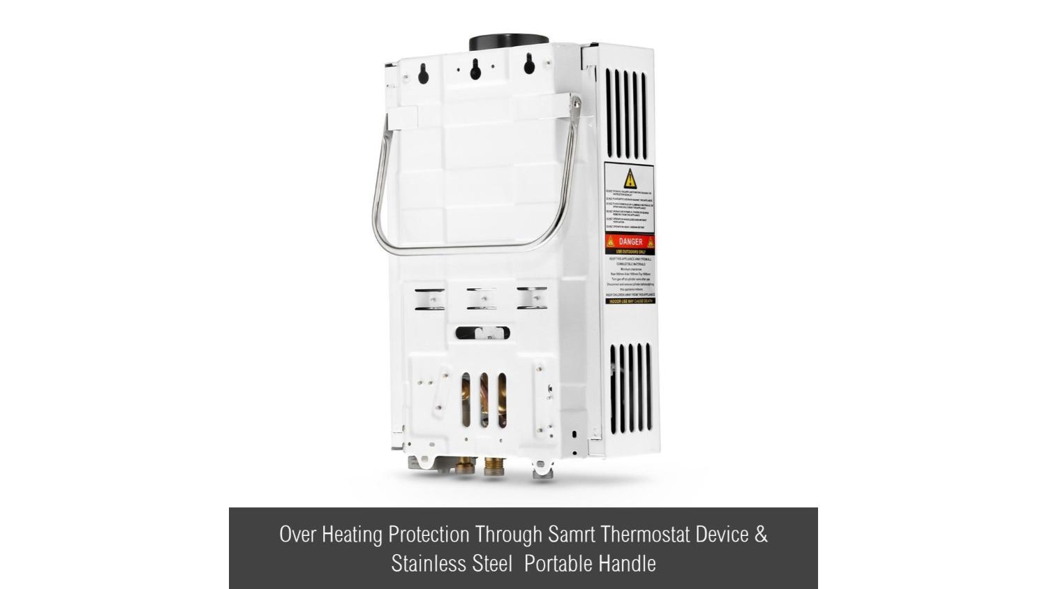 Maxkon Portable Powered Water Heater with Handle 550L/Hr - White