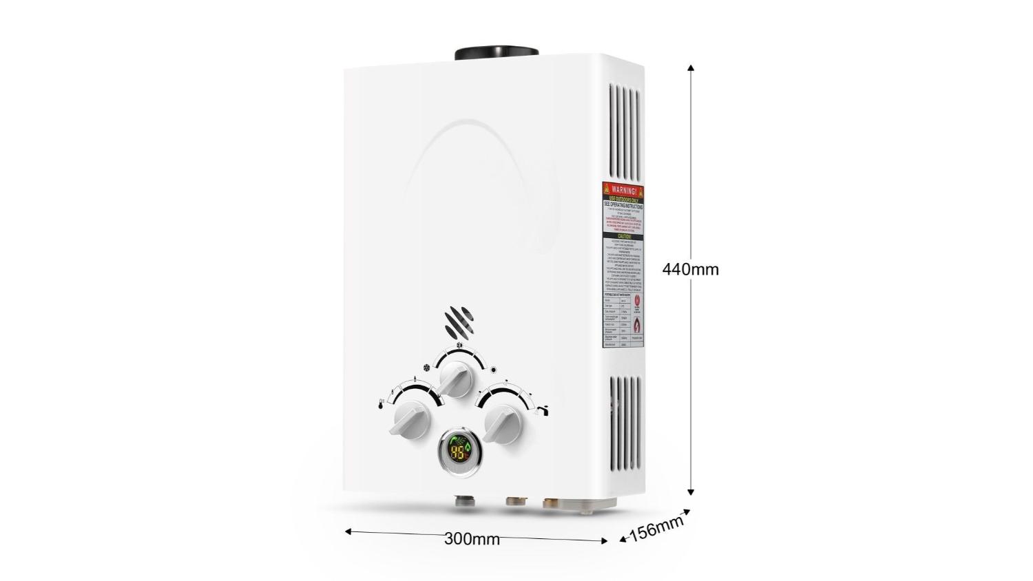 Maxkon Portable Powered Water Heater with Handle 520L/Hr - White