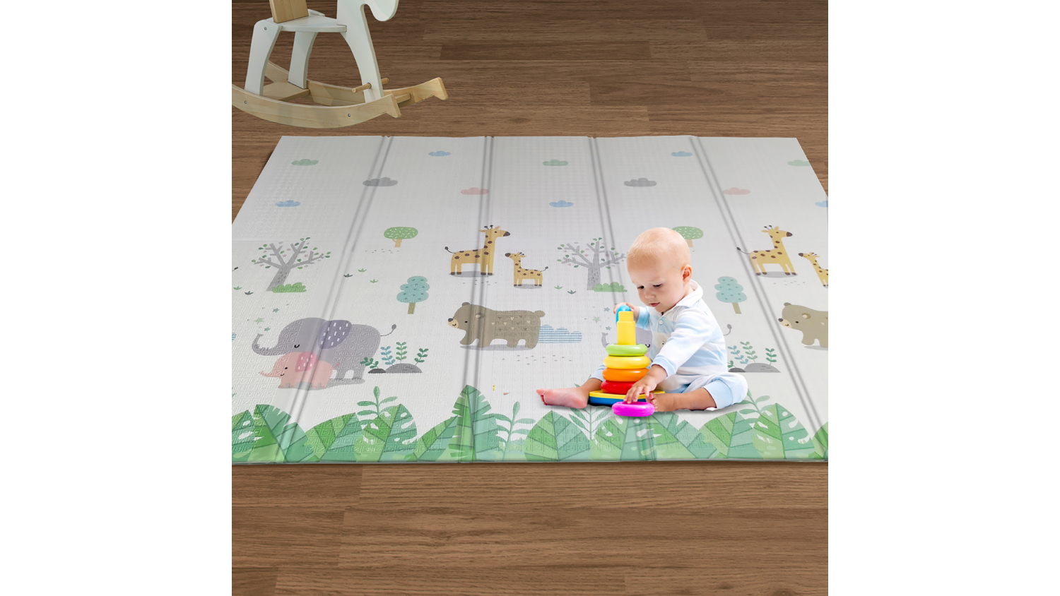 Bopeep Soft Baby Crawling Play Mat 180 x 200cm - Alphabet/Safari