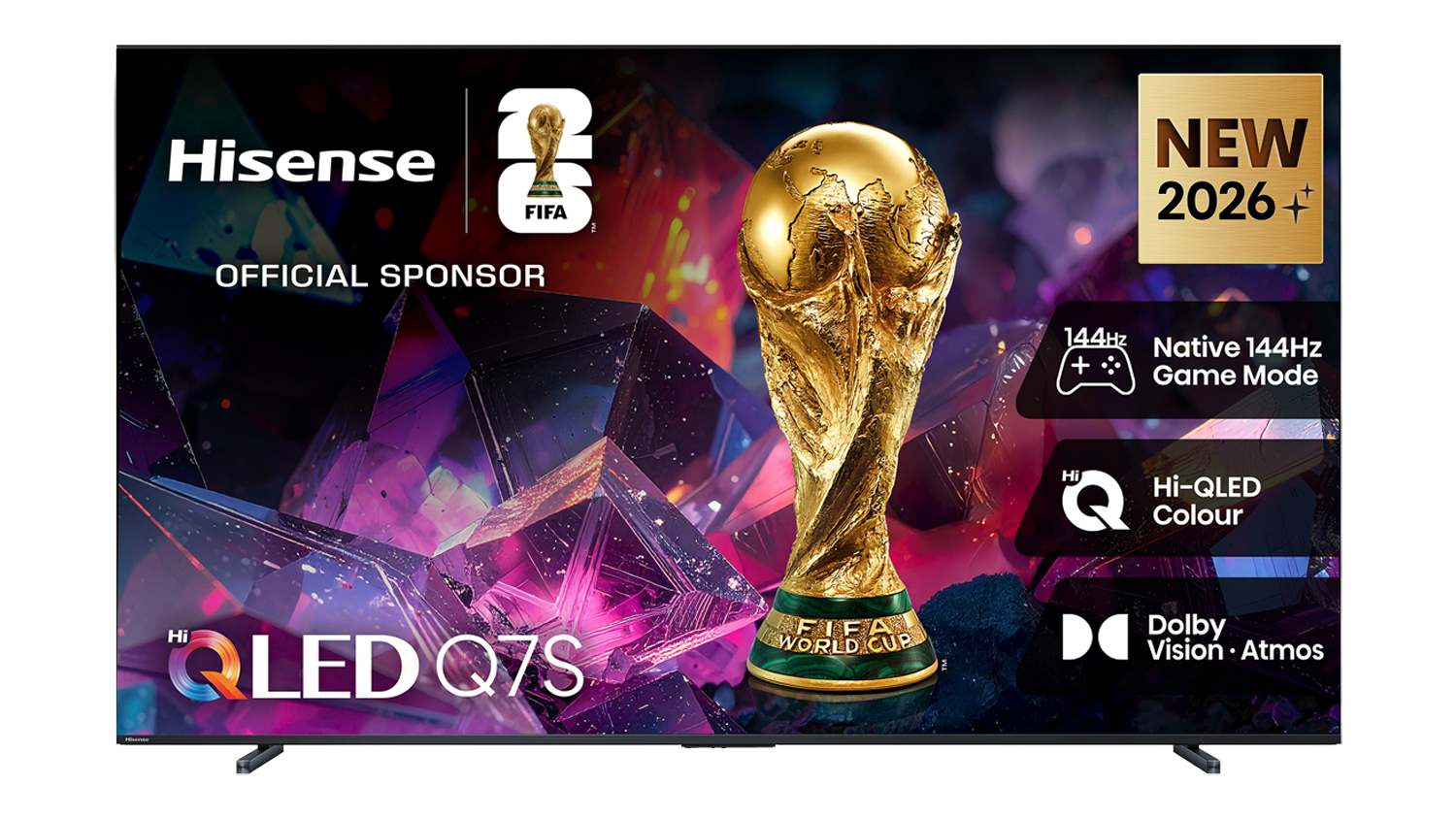 A Hisense 100" Q7SNZ Smart 4K QLED TV (2026) with VIDAA U9 OS