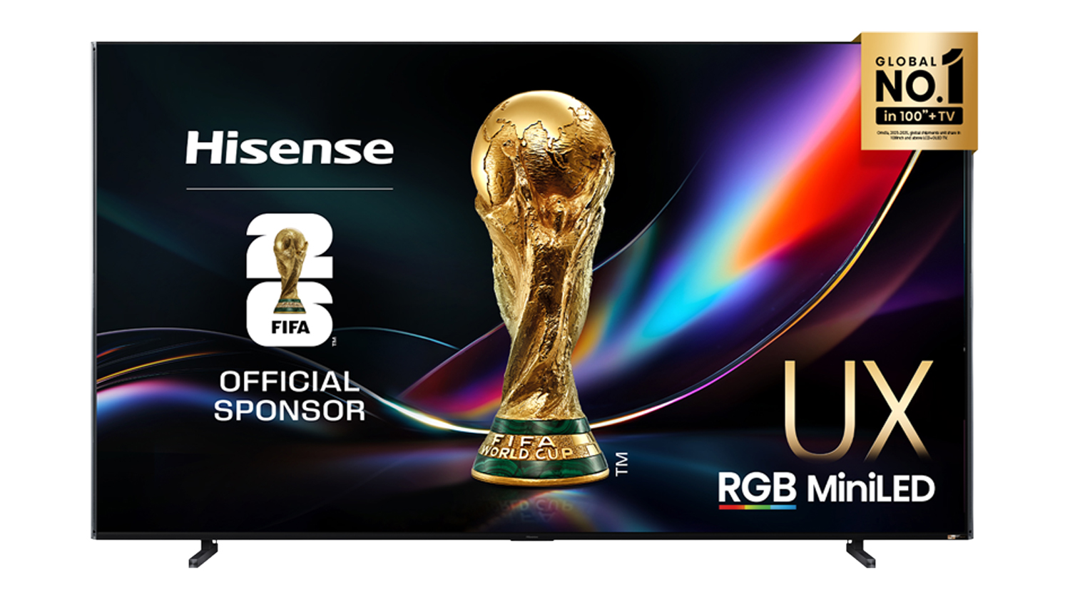 A Hisense 116” UX Smart 4K ULED RGB Mini-LED TV (2026) with VIDAA U9 OS