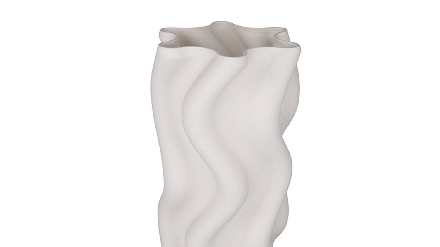 Arti White Ceramic Vase - 18.5 x 40cm